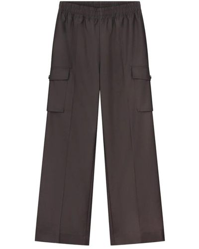 OLAF HUSSEIN Wide Trousers - Brown