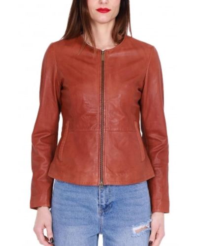 Bomboogie Leather Jackets - Red