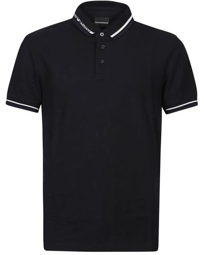 Emporio Armani Navy short sleeve polo shirt - Schwarz