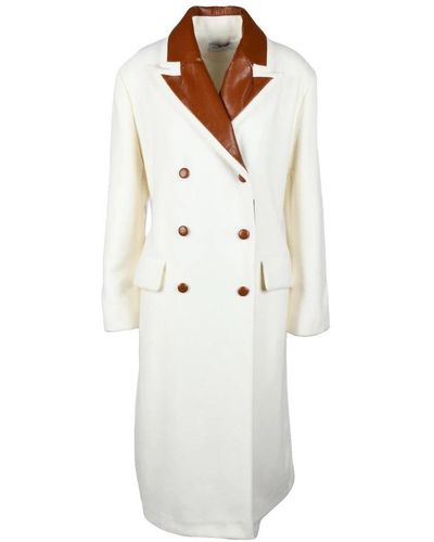WEILI ZHENG Double-Breasted Coats - White