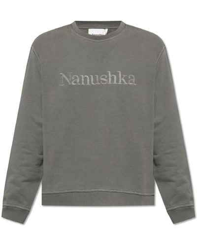 Nanushka Mart sweatshirt with logo - Grigio