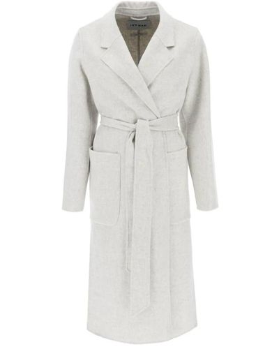 IVY & OAK Handgestickter deconstructed robe coat - Grau