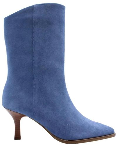 Bronx Heeled Boots - Blue