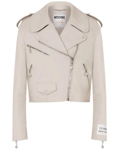 Moschino Jackets > leather jackets - Neutre
