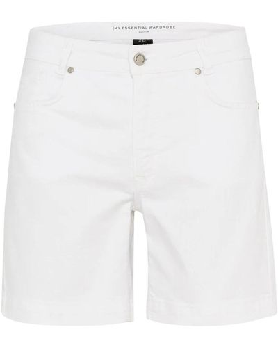 My Essential Wardrobe Shorts blancos de cintura alta