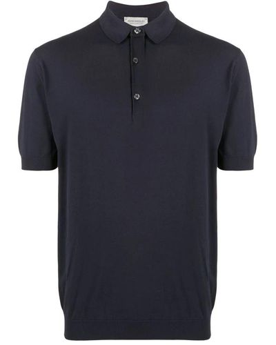 John Smedley Tops > polo shirts - Bleu