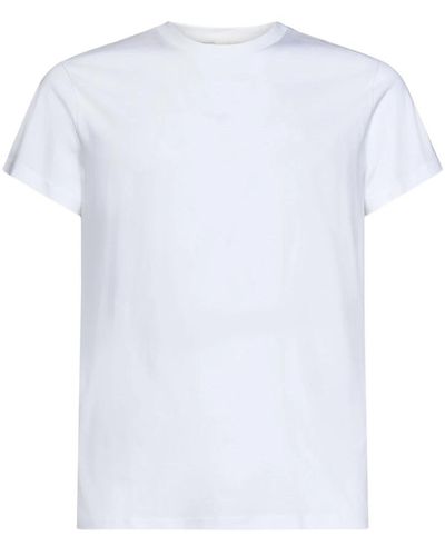 Jil Sander Weiße t-shirts und polos mit geripptem rundhalsausschnitt