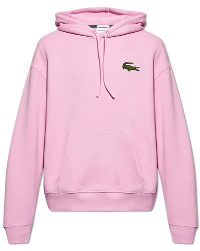 Lacoste Sweatshirt mit patch - Pink