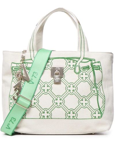 V73 Tote Bags - Green