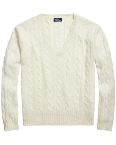 Polo Ralph Lauren Knitwear > v-neck knitwear - Blanc