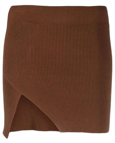 Laneus Short Skirts - Brown
