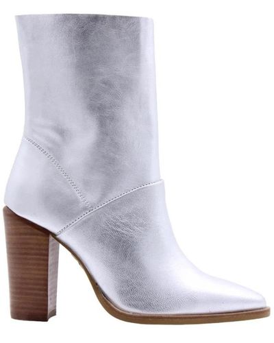 Bronx Heeled Boots - White