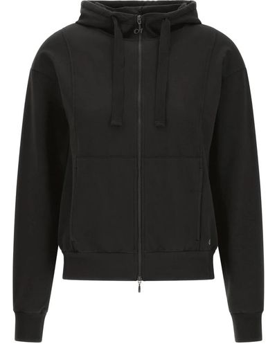 Deha Schwarzer hoodie mit doppelreißverschluss