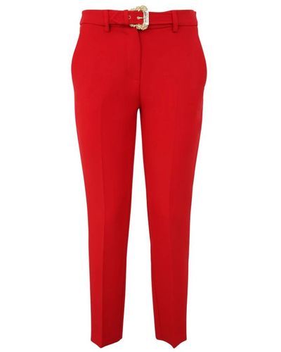 Versace Cropped Trousers - Red
