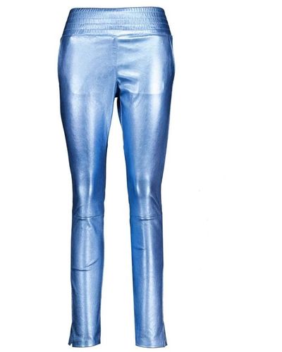 Ibana Leather Trousers - Blue