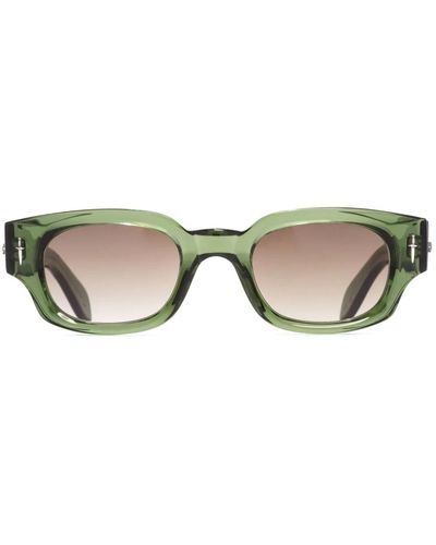 Cutler and Gross Rocknroll sonnenbrille mit sterling silber details - Braun