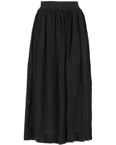Uma Wang Falda negra de viscosa elegante - Negro