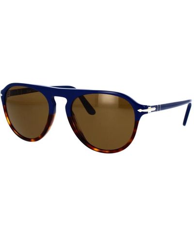 Persol Vintage oversized sonnenbrille mit polarisierten braunen gläsern - Blau