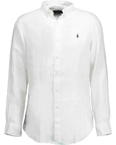 Ralph Lauren Leinenhemd regular fit weiß