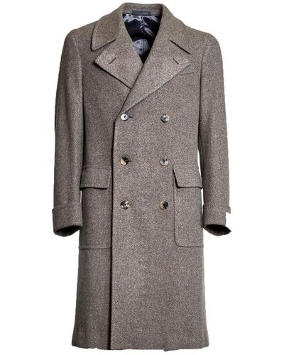Caruso Coats > double-breasted coats - Gris