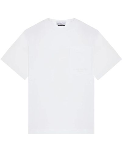 Stone Island Kurzarm t-shirt - Weiß