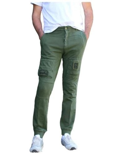 Aeronautica Militare Pantaloni da jogging in cotone anti-g - Verde