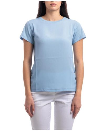 Seventy Seiden- und jersey-rundhals-t-shirt - Blau