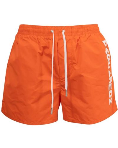 DSquared² Boxer badehose mit logo - Orange
