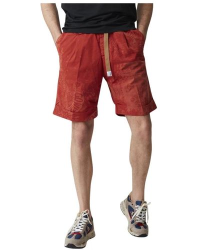 White Sand Casual Shorts - Red