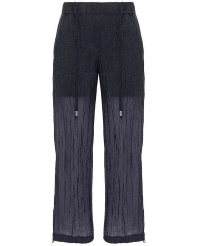 Peserico Straight Trousers - Blue