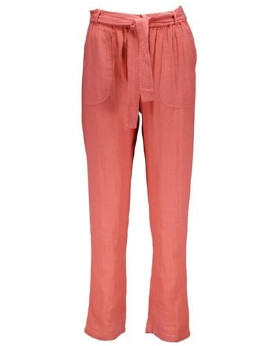 Not Shy Straight Trousers - Rot