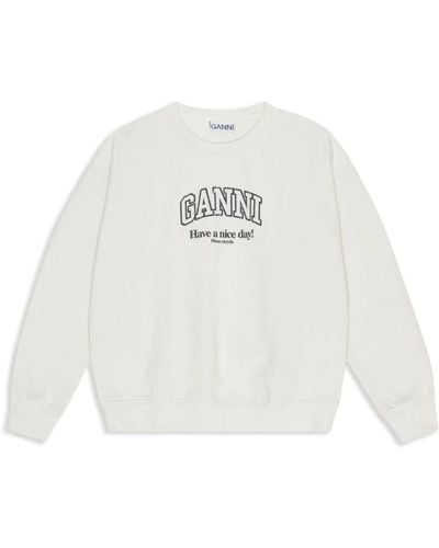Ganni Sweatshirts - White