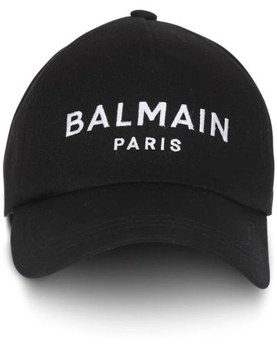 Balmain Cappello con logo - Nero