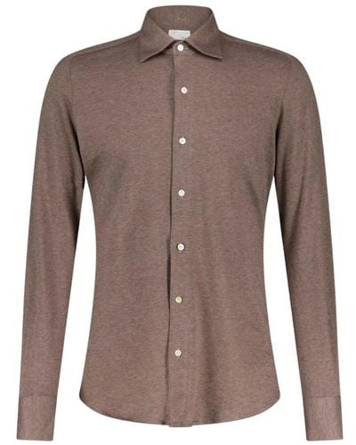 Finamore 1925 Casual Shirts - Brown