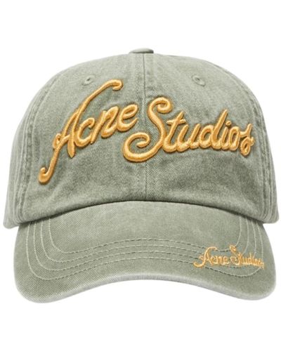 Acne Studios Vintage grüne logo front cap