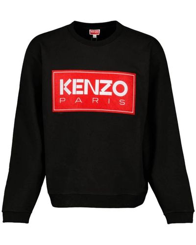 KENZO Logo sweatshirt langarm rundhals - Schwarz