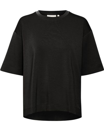 Inwear Oversize t-shirt mit ellenbogenlangen ärmeln - Schwarz
