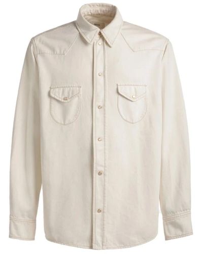 Bally Camicia classica in cotone bianco sporco