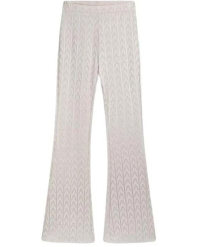 Alix The Label Pantalones elegantes jacquard - Blanco
