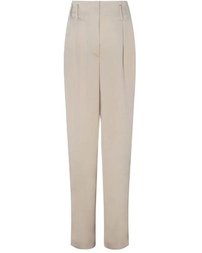 Genny Straight Trousers - Natural