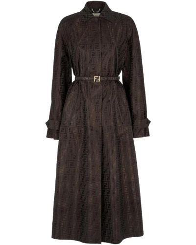 Fendi Belted Coats - Black