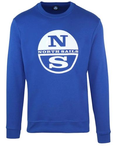 North Sails Baumwollmischung rundhalsausschnitt sweatshirt - Blau