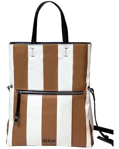 Ice Play Tote Bags - Brown