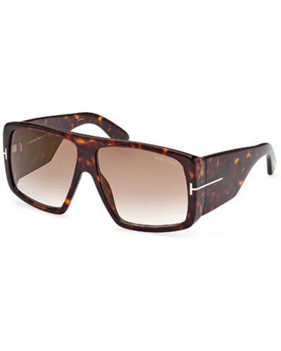 Tom Ford Quadratische 'raven' sonnenbrille in havana - Braun