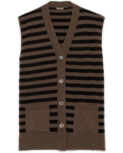 Maliparmi New soft wool waistcoat - Marrone