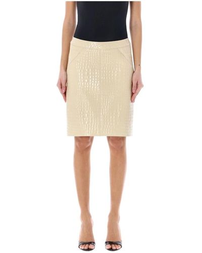 Tom Ford Leather Skirts - Natural