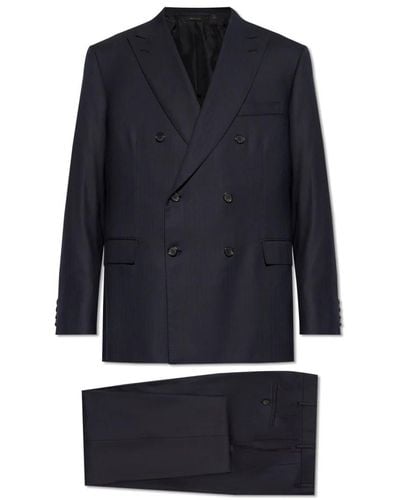 Brioni Suits > suit sets > double breasted suits - Bleu