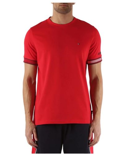 Tommy Hilfiger Regular fit baumwoll logo t-shirt - Rot