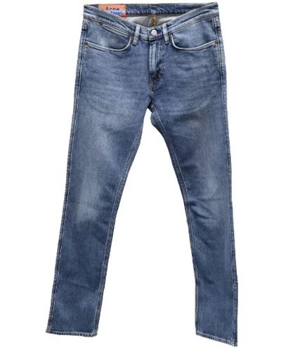 Acne Studios Jeans > slim-fit jeans - Bleu