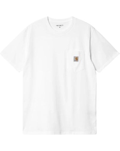 Carhartt Taschen t-shirt, 100% baumwolle, regular fit - Weiß